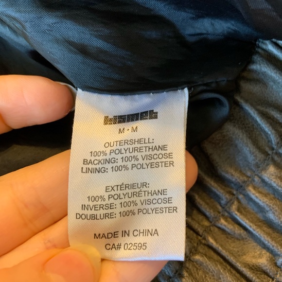 Med Kismet high neck grey faux leather jacket - Picture 12 of 14